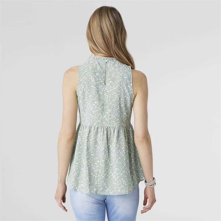 Kamron Ruffle Neck Peplum Tank