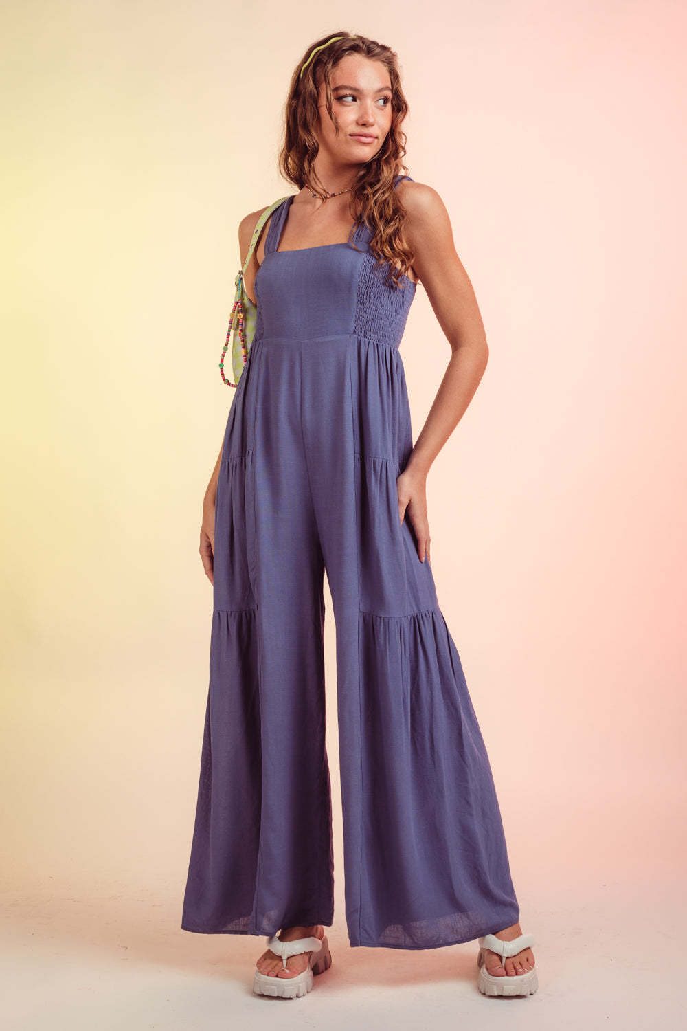 Sleeveless Multi-Tier Jumpsuit