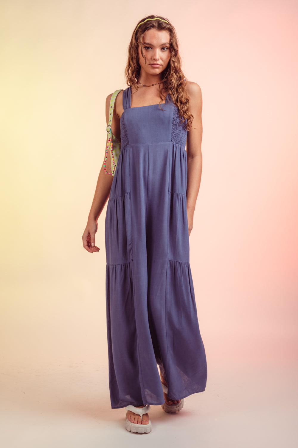 Sleeveless Multi-Tier Jumpsuit