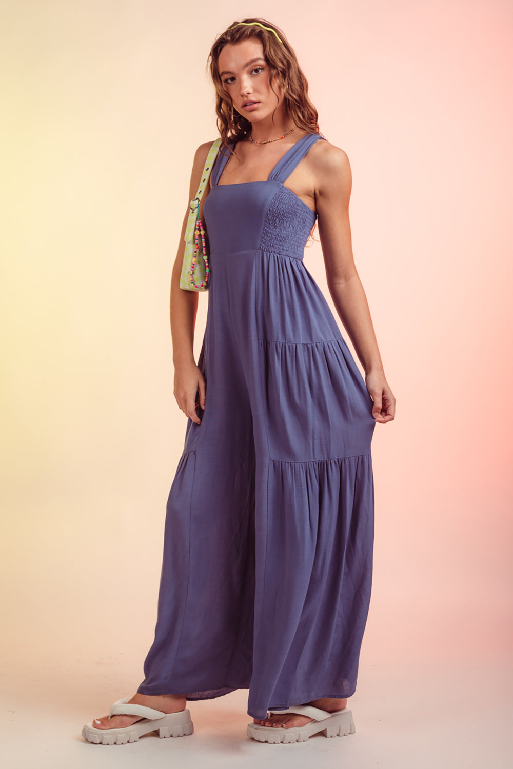 Sleeveless Multi-Tier Jumpsuit