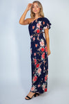 Floral Print Knit Off-Shoulder Dress