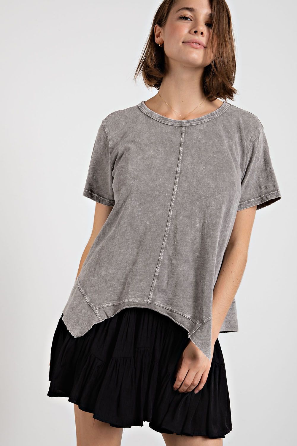 Mineral Washed Cotton Slub Top