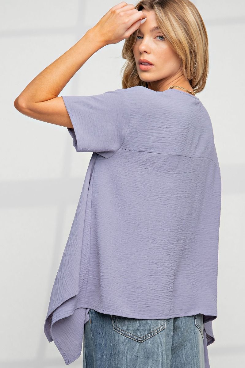 Plus Size Loose Fit Short Sleeve Top