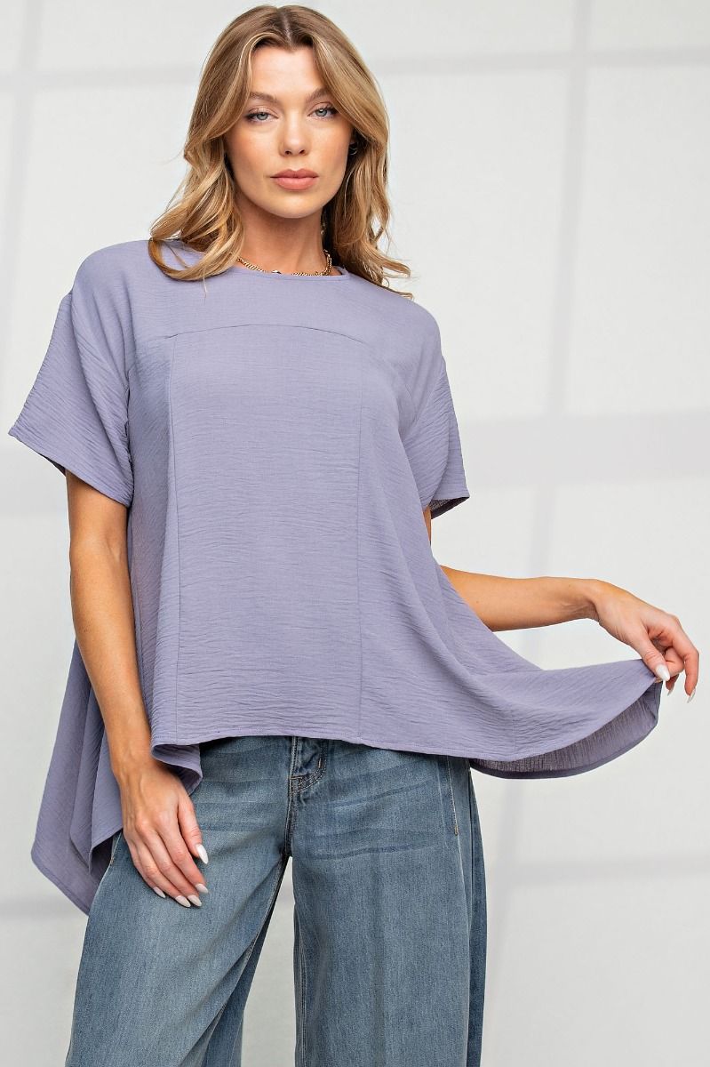 Plus Size Loose Fit Short Sleeve Top