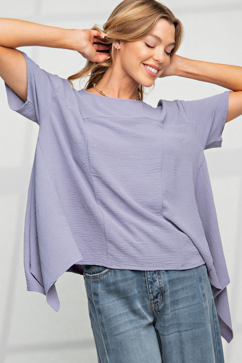 Plus Size Loose Fit Short Sleeve Top