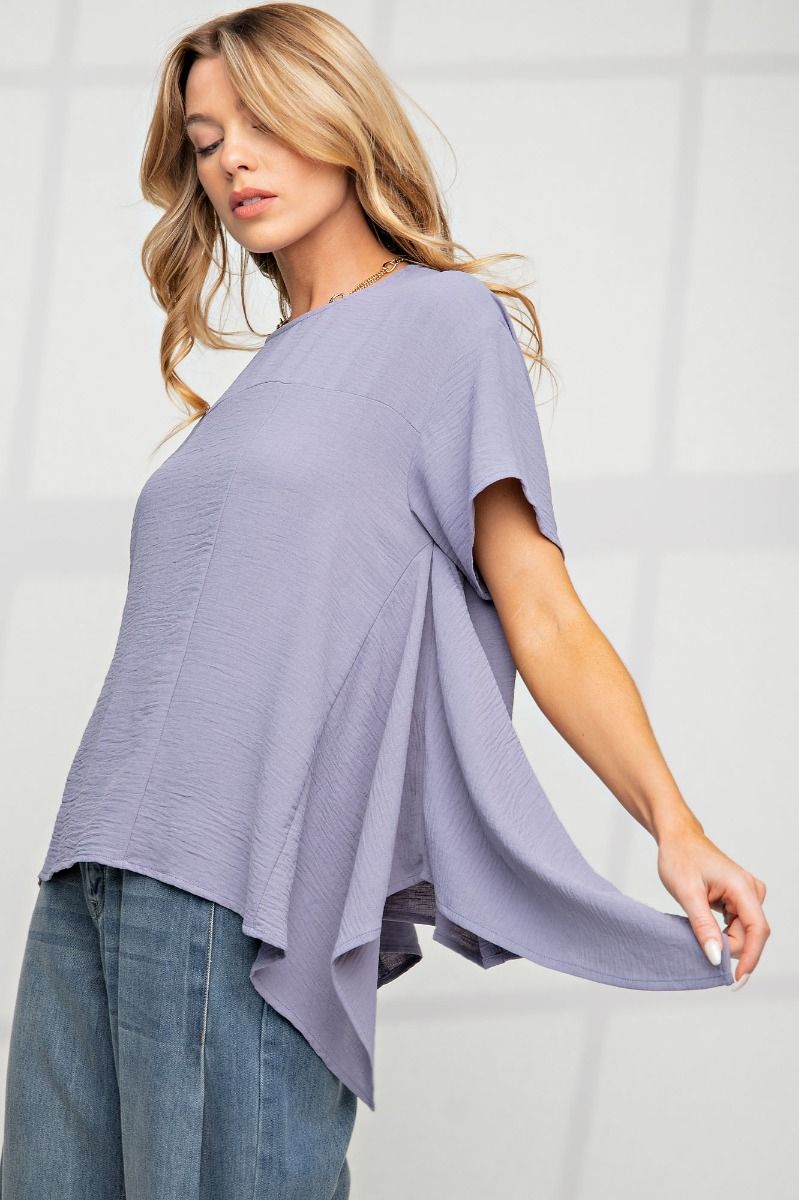 Plus Size Loose Fit Short Sleeve Top