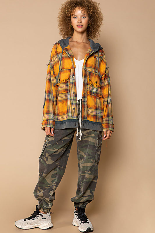 Flannel Hooded Shacket