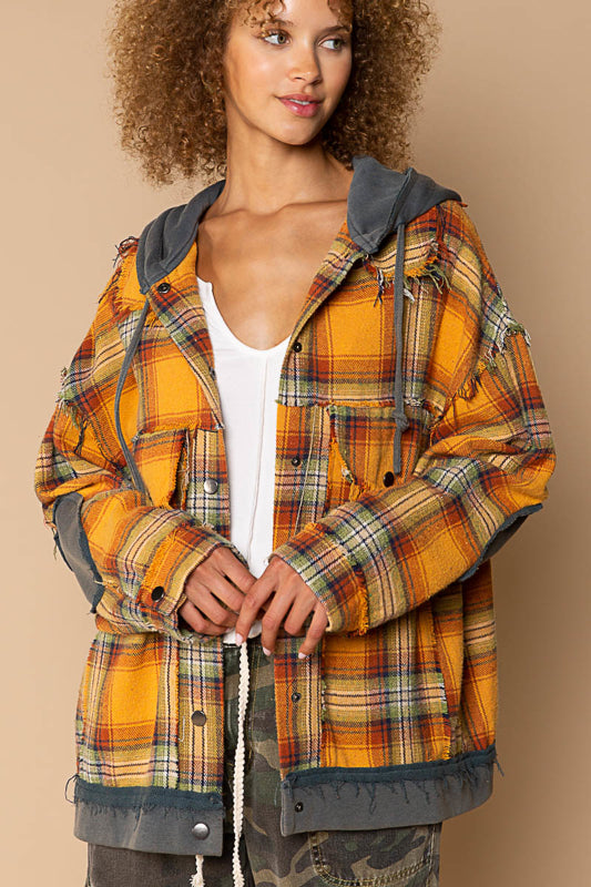 Flannel Hooded Shacket