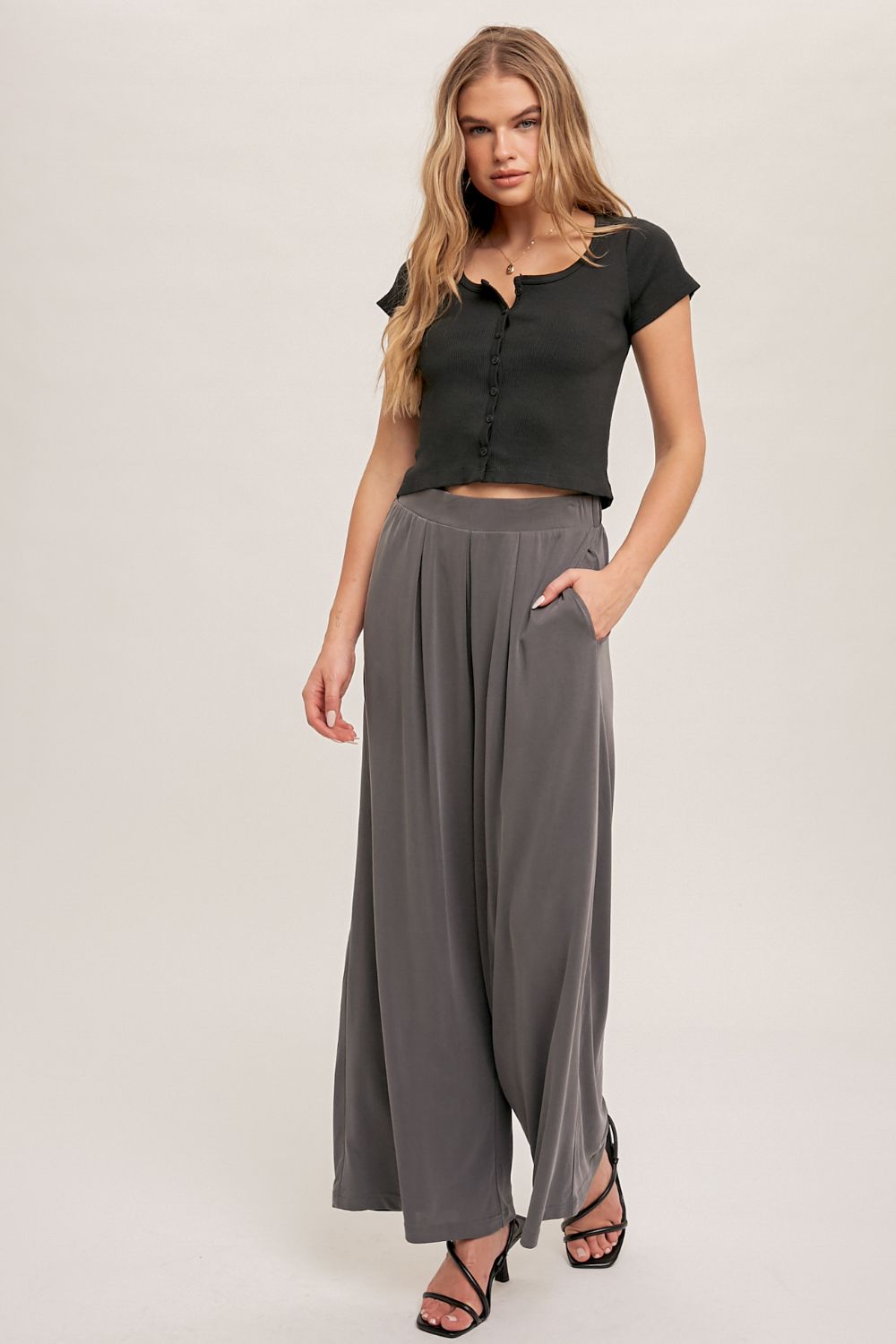 High Waisted Wide Leg Pants