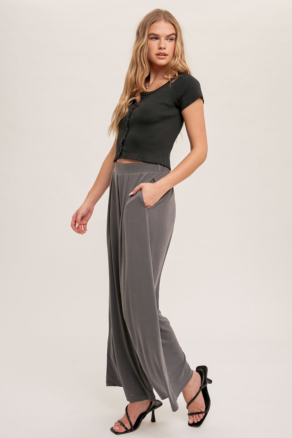 High Waisted Wide Leg Pants