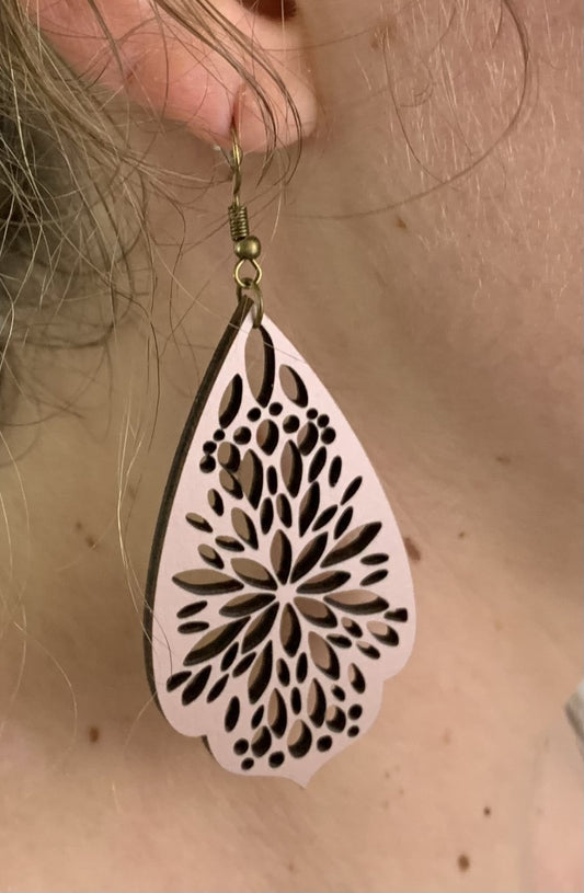 Cutout Wood Earrings