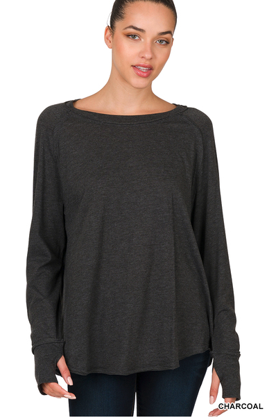 Raglan Thumbhole Long Sleeve