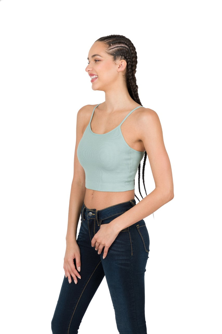 Ribbed Crop Tank Top