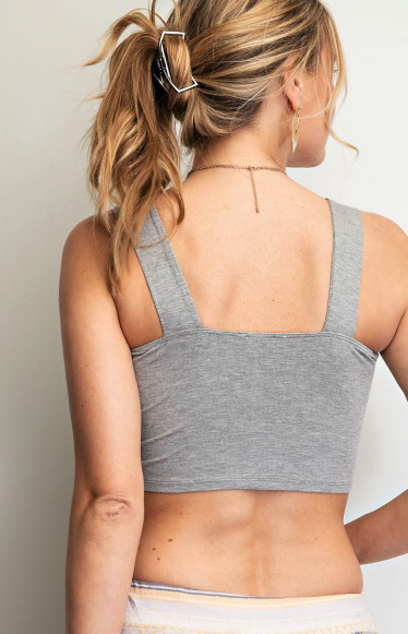 Gray Cropped Tank