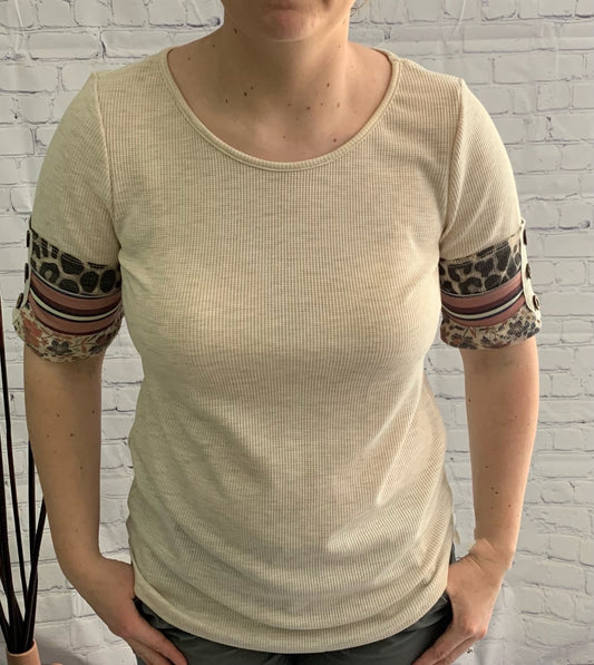 Patterned Sleeve Top