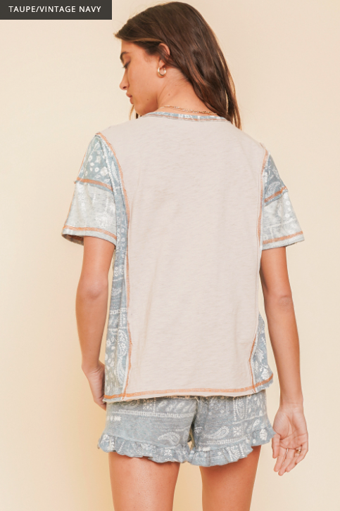 Paisley Patchwork Box Tee