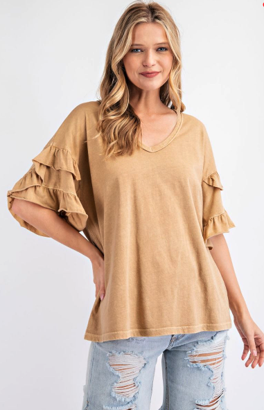 Ruffle Sleeve Top