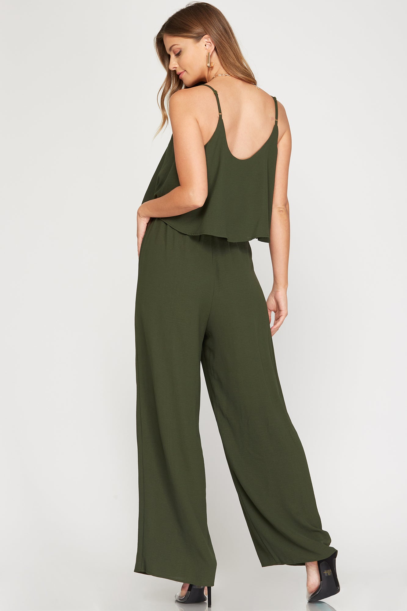 Cami Ruffled Overlay Jumpsuit