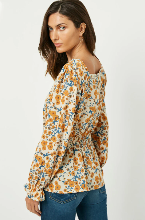 Floral Print Peplum Blouse