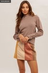 Color block Corduroy Skirt