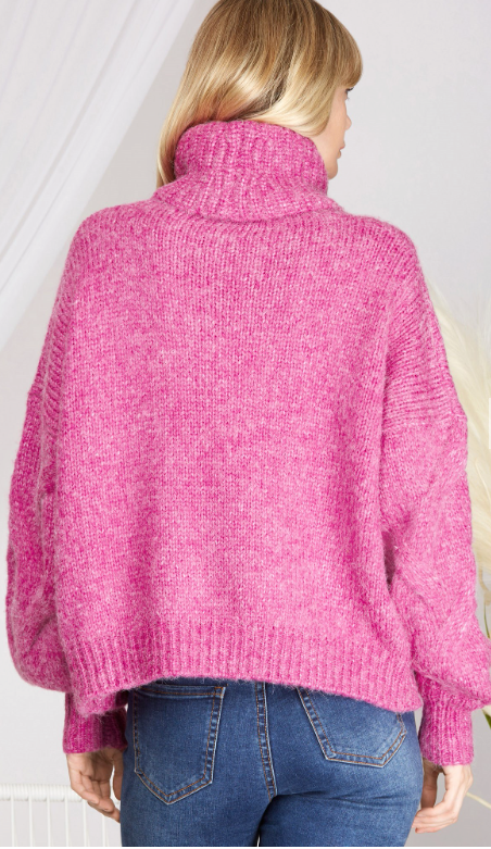 Soft Cable Knit Turtleneck Sweater