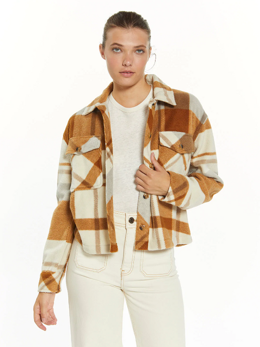 Boxy Fit Plaid Jacket