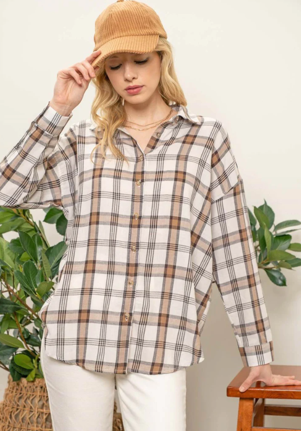 Lightweight Plaid Top