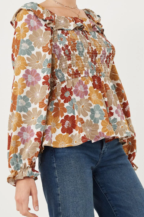 Floral Smocked Top