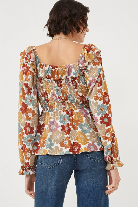 Floral Smocked Top