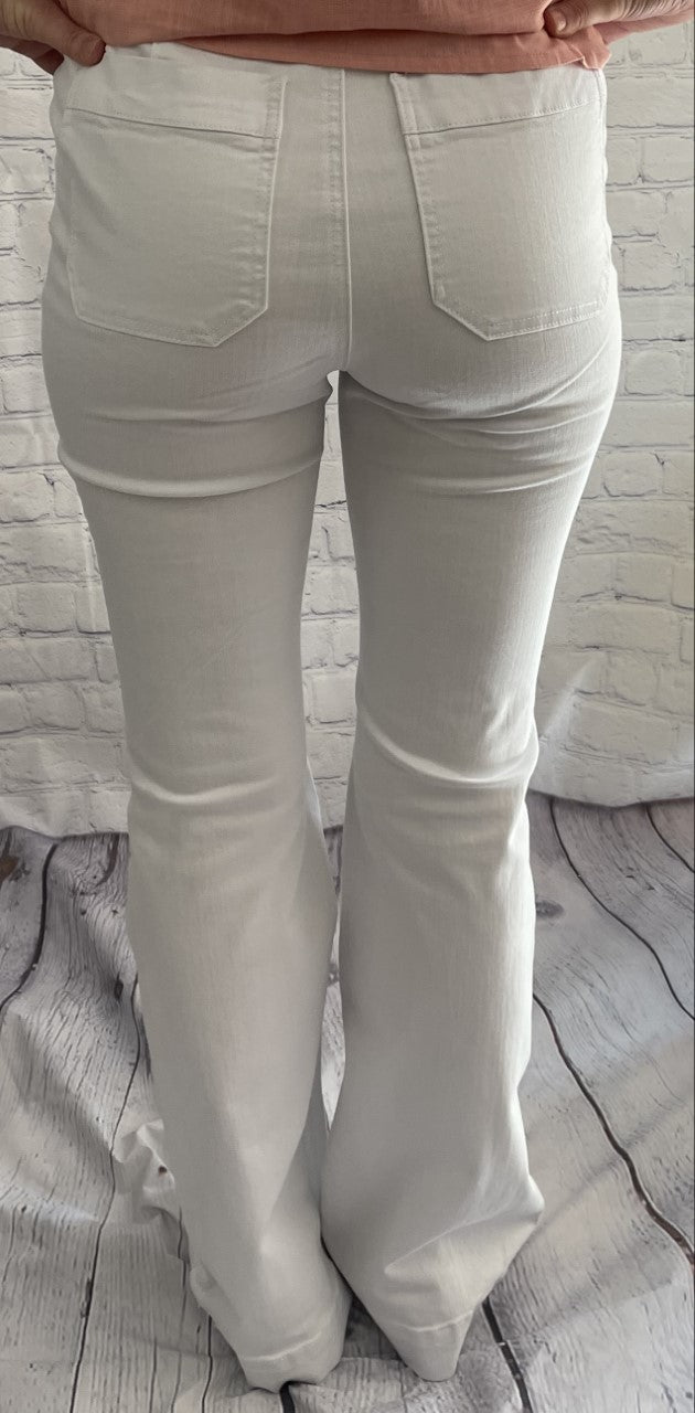 Flare White Jeans