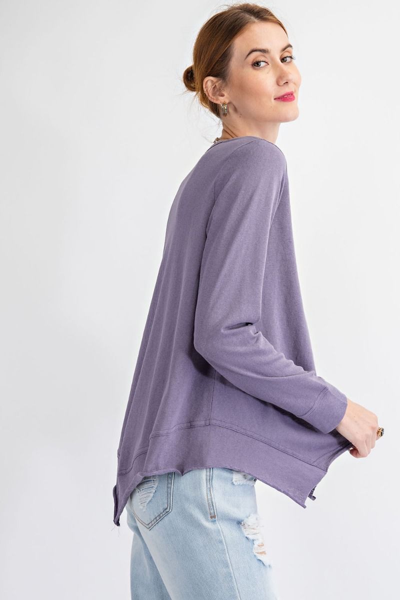 Long Sleeve Sharkbite Tunic Top