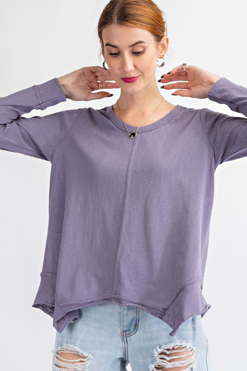 Long Sleeve Sharkbite Tunic Top