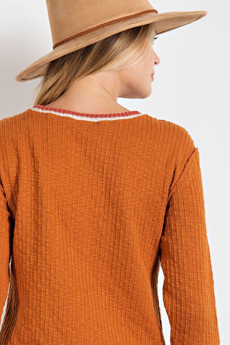 Textured Knit Top